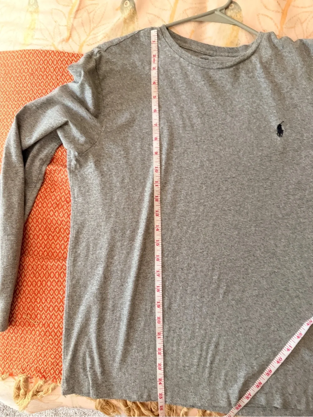 Polo by Ralph Lauren Heather Gray Long-Sleeve Crewneck Shirt